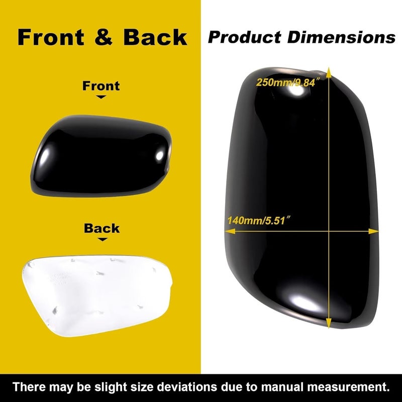 Goholy Car Door Side Rearview Mirror Cover Compatible with Honda Fit Jazz 2009 2010 2011 2012 2013 Housing Rearview Mirror Protective Cover Black Left Side - Image 5